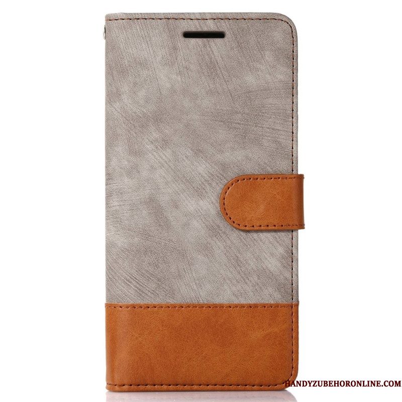 Flip Case voor Samsung Galaxy S23 5G Bicolor Skin-touch