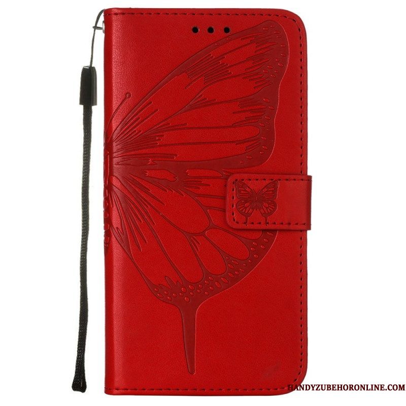 Flip Case voor Samsung Galaxy S23 5G Vlinderontwerp Met Sleutelkoord