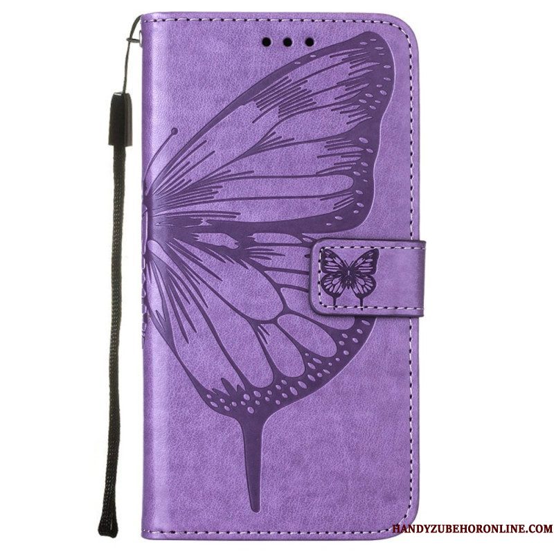 Flip Case voor Samsung Galaxy S23 5G Vlinderontwerp Met Sleutelkoord