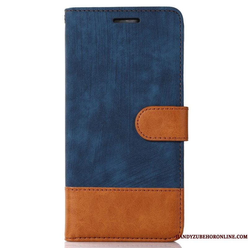 Flip Case voor Samsung Galaxy S23 Plus 5G Bicolor Skin-touch