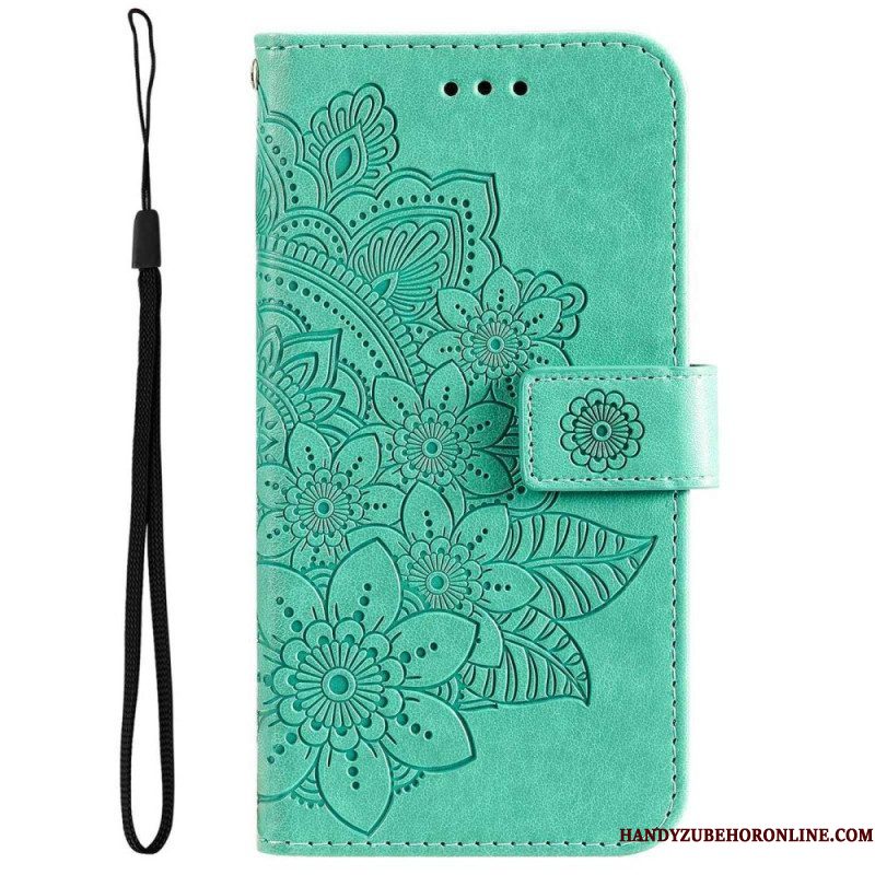 Flip Case voor Samsung Galaxy S23 Plus 5G Met Ketting Strakke Mandala