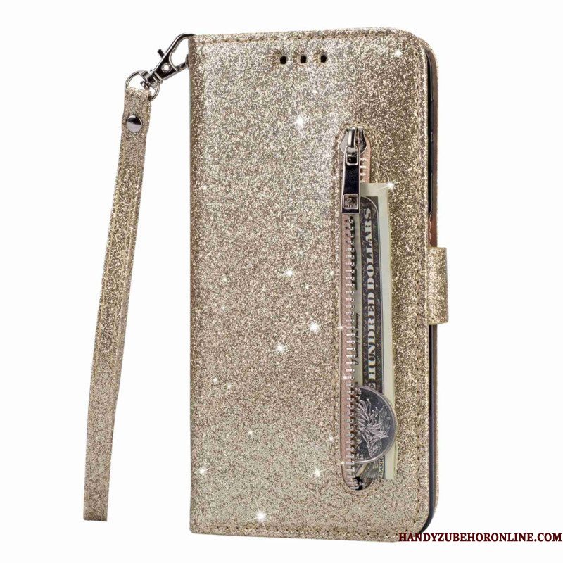 Flip Case voor Samsung Galaxy S23 Ultra 5G Glitter Portemonnee