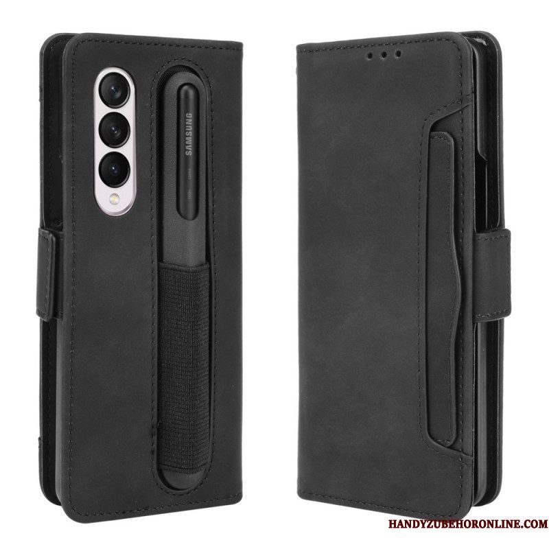 Flip Case voor Samsung Galaxy Z Fold 3 5G Eersteklas Stylushouder