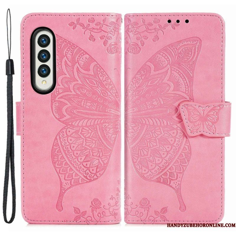 Flip Case voor Samsung Galaxy Z Fold 4 Gigantische Vlinder