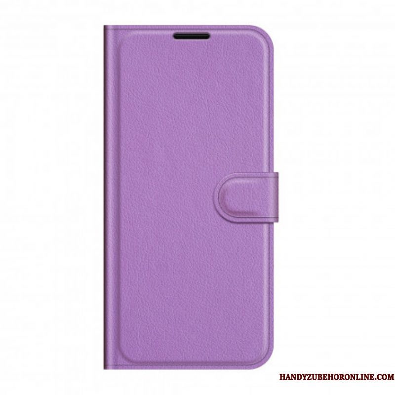 Flip Case voor Sony Xperia 1 III Klassiek Lychee-effect