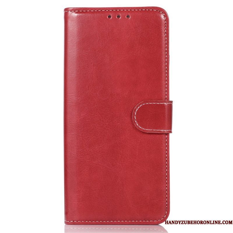 Flip Case voor Sony Xperia 1 IV Zichtbare Naden In Leerstijl