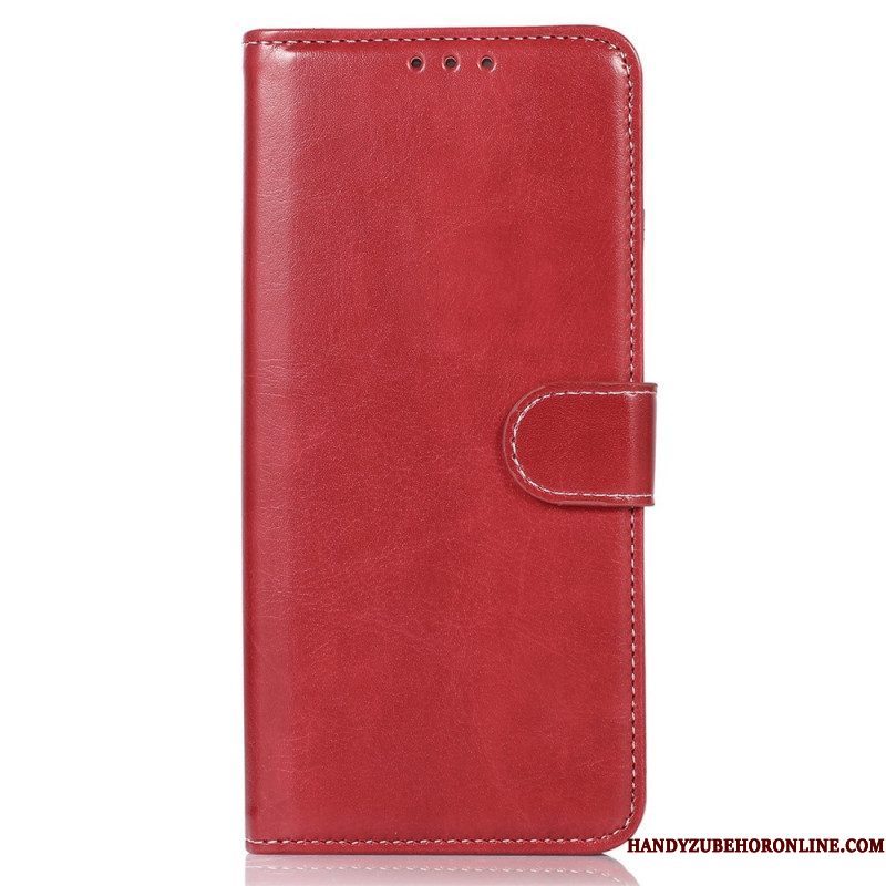 Flip Case voor Sony Xperia 1 IV Zichtbare Naden In Leerstijl