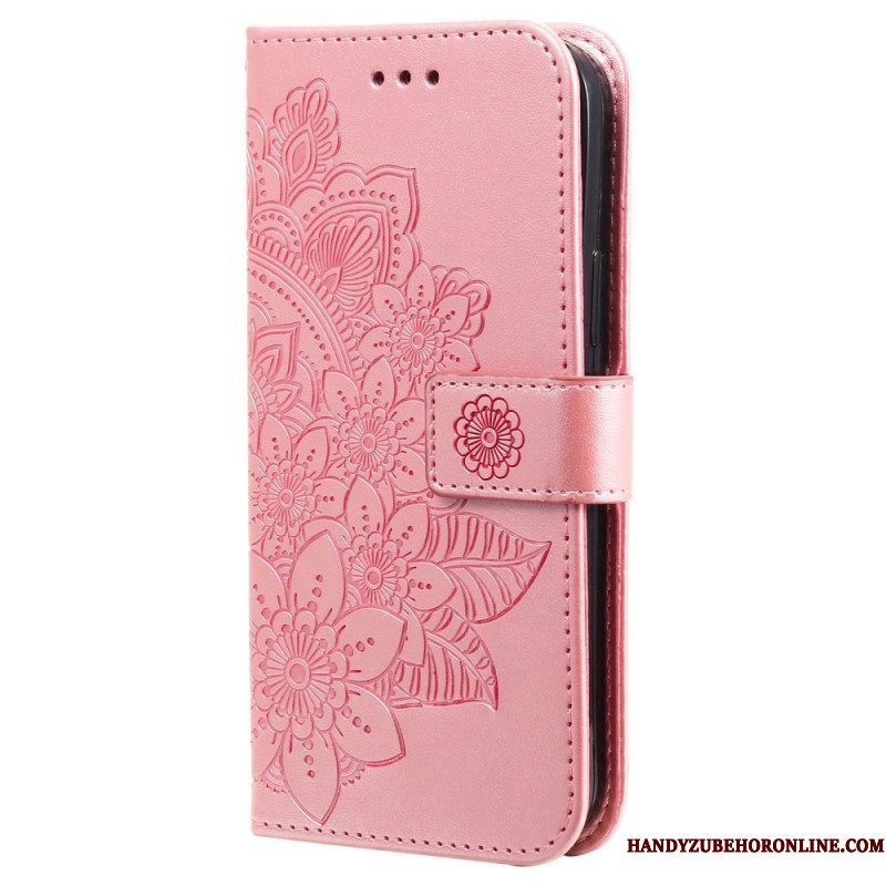 Flip Case voor Xiaomi 12T / 12T Pro Met Ketting Strakke Mandala