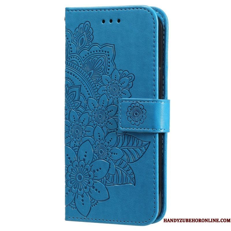 Flip Case voor Xiaomi 12T / 12T Pro Met Ketting Strakke Mandala