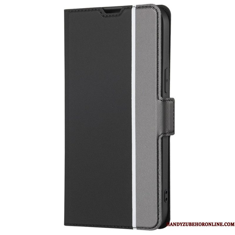 Flip Case voor Xiaomi 12T / 12T Pro Ultrafijn Tweekleurig