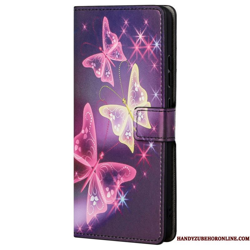 Flip Case voor Xiaomi Redmi Note 11 / 11S Vlinders En Bloemen