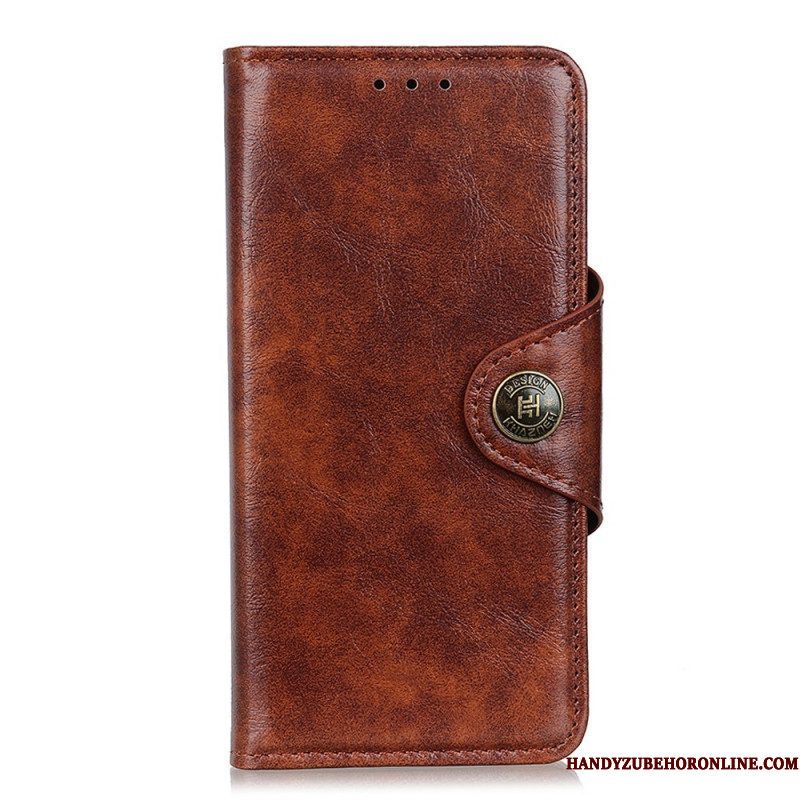 Flip Case voor Xiaomi Redmi Note 11 Pro / 11 Pro 5G Khazneh Knoop Van Imitatielakleer