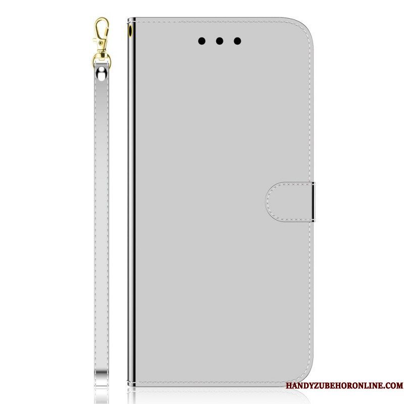 Flip Case voor Xiaomi Redmi Note 11 Pro Plus 5G Spiegelhoes Van Imitatieleer