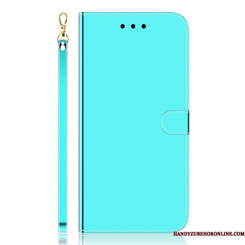 Flip Case voor Xiaomi Redmi Note 11 Pro Plus 5G Spiegelhoes Van Imitatieleer