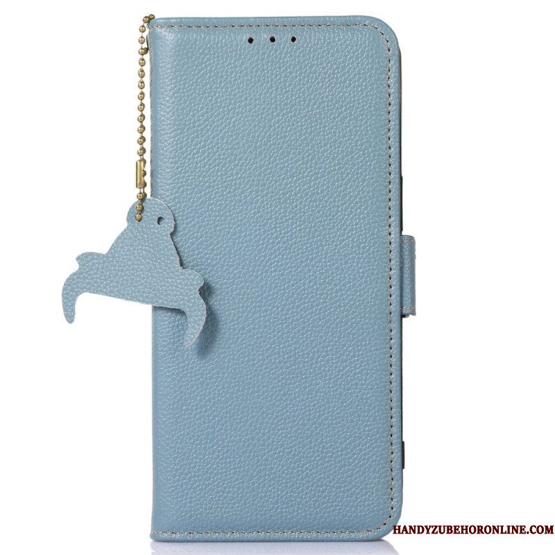 Flip Case voor Xiaomi Redmi Note 12 4G Echt Rfid-gestructureerd Leer