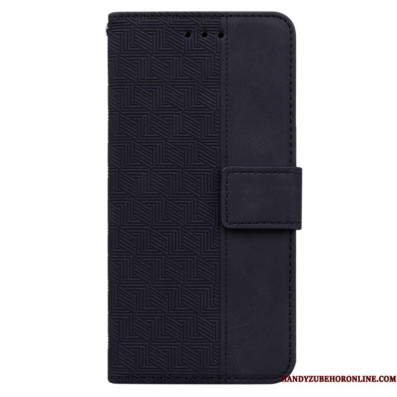 Flip Case voor Xiaomi Redmi Note 12 5G Met Ketting Patroon Met Bandjes