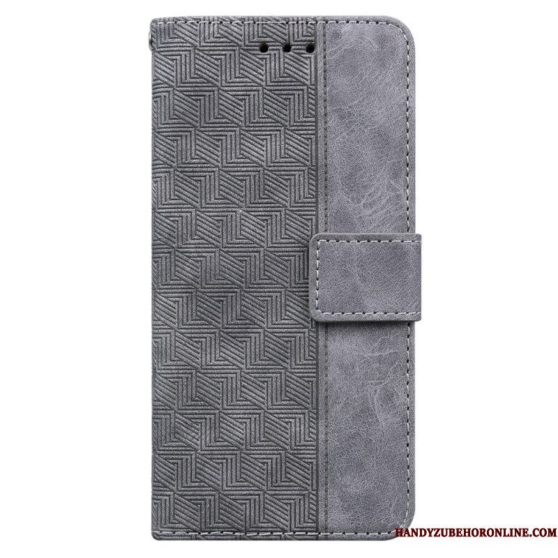 Flip Case voor Xiaomi Redmi Note 12 5G Met Ketting Patroon Met Bandjes