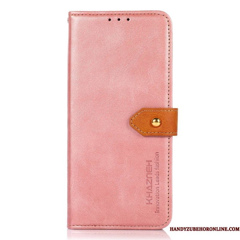 Flip Case voor Xiaomi Redmi Note 12 Pro Plus Tweekleurige Gouden Gesp Khazneh