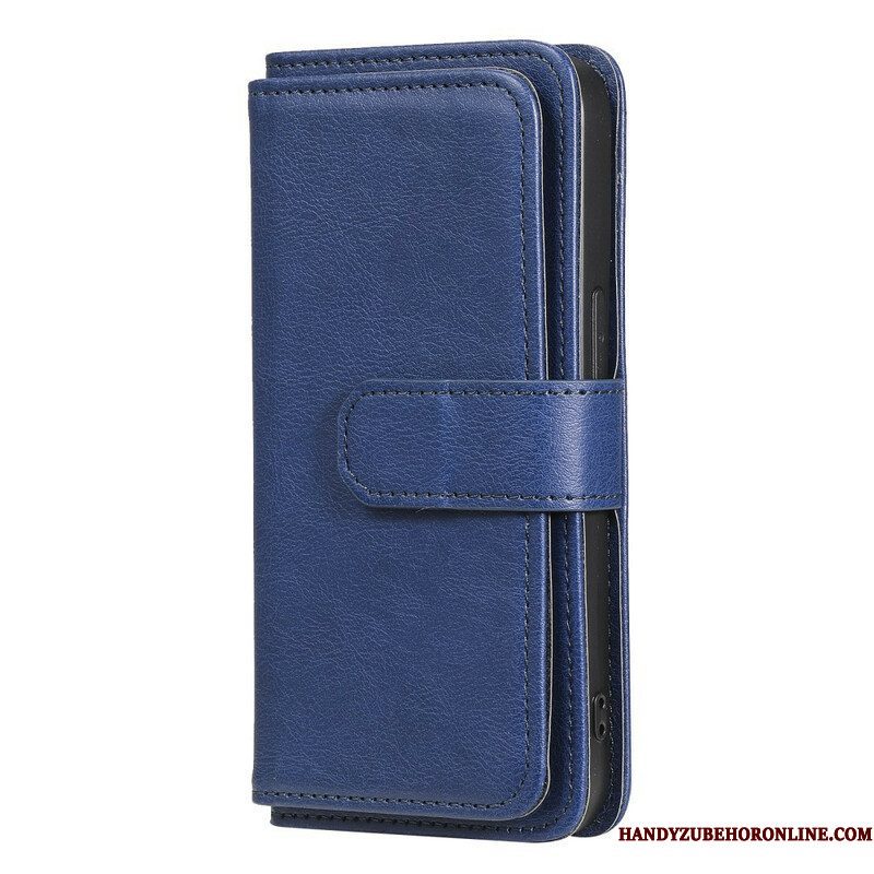 Flip Case voor iPhone 13 Pro Multifunctionele Kaarthouder Voor 10 Kaarten