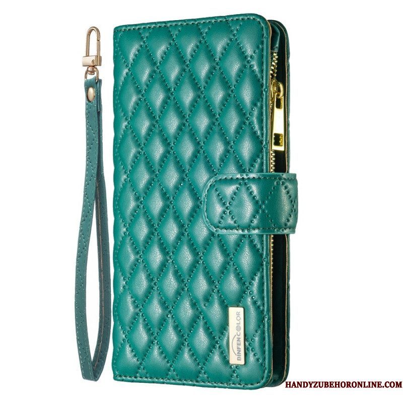 Flip Case voor iPhone 14 Binfen Kleurstijl Gewatteerd