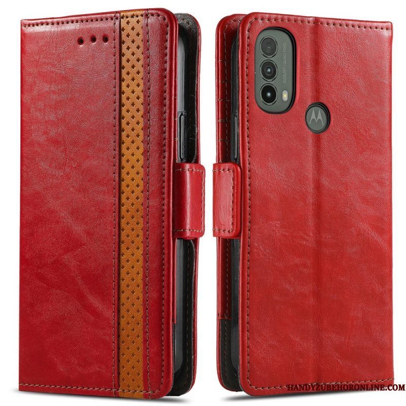 Folio-hoesje voor Moto E40 / E30 / E20 Bicolor Dubbele Sluiting Caseneo