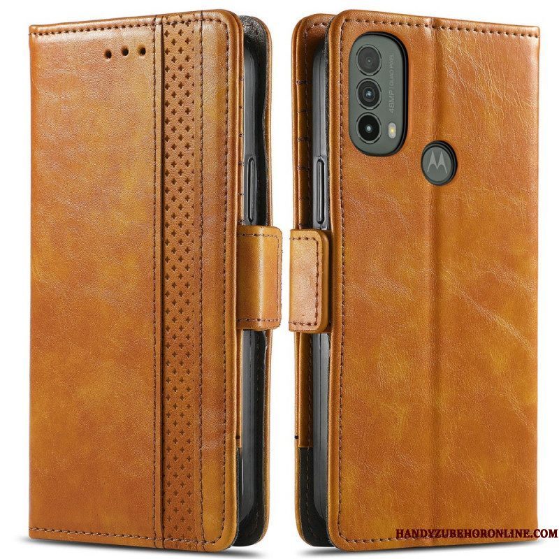 Folio-hoesje voor Moto E40 / E30 / E20 Bicolor Dubbele Sluiting Caseneo