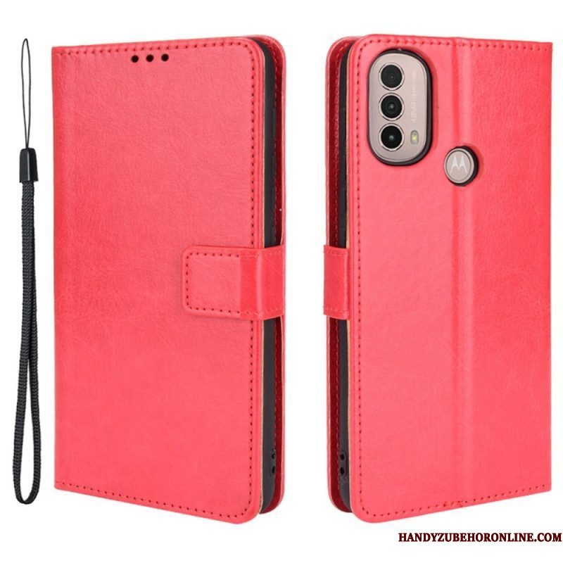Folio-hoesje voor Moto E40 / E30 / E20 Flitsend Kunstleer