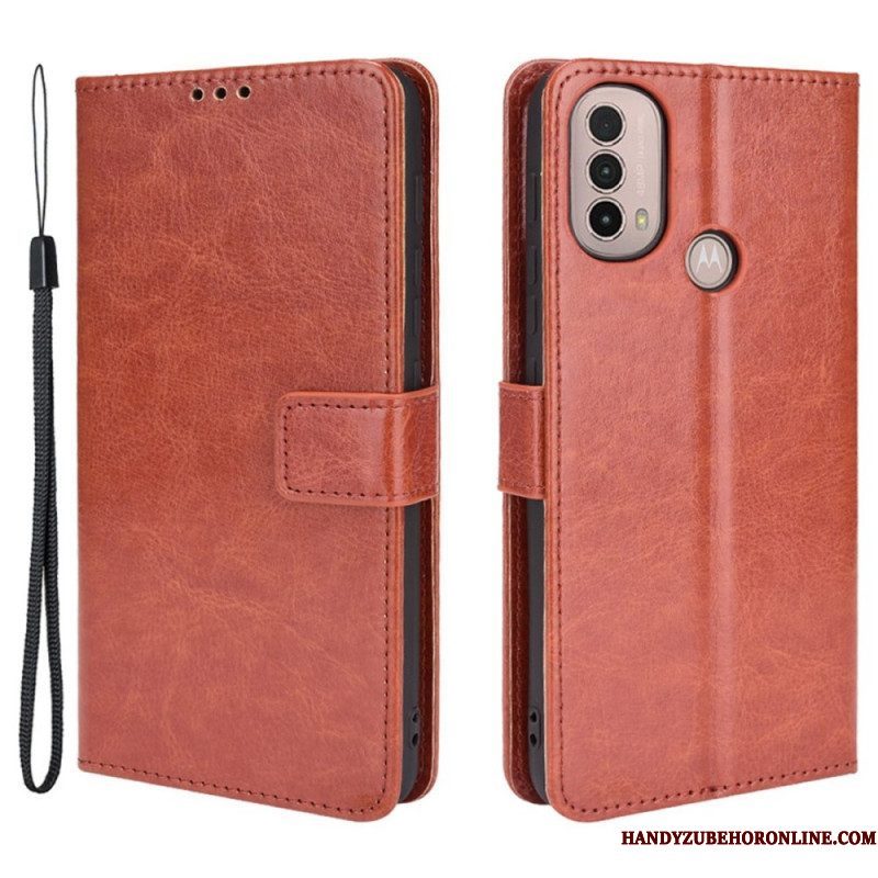 Folio-hoesje voor Moto E40 / E30 / E20 Flitsend Kunstleer
