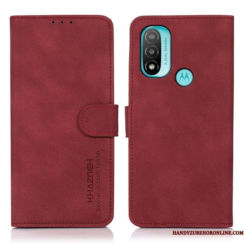 Folio-hoesje voor Moto E40 / E30 / E20 Khazneh Modieus Leereffect