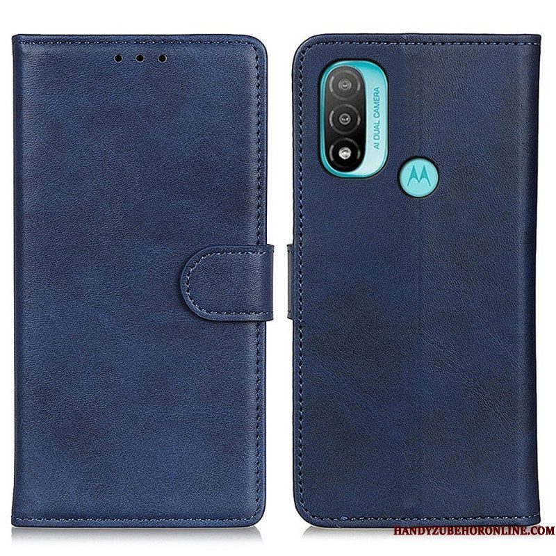 Folio-hoesje voor Moto E40 / E30 / E20 Retro Mat Leereffect