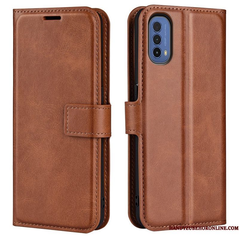 Folio-hoesje voor Moto E40 / E30 / E20 Slank Extreem Leereffect