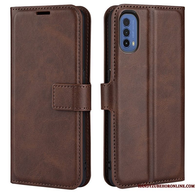 Folio-hoesje voor Moto E40 / E30 / E20 Slank Extreem Leereffect