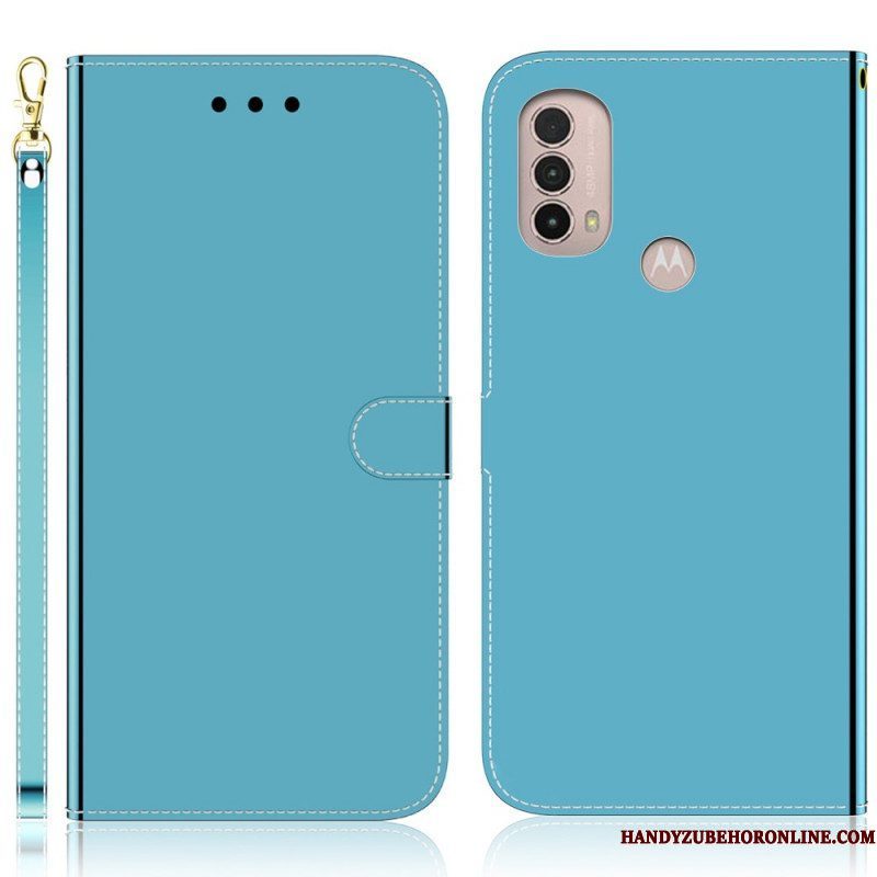 Folio-hoesje voor Moto E40 / E30 / E20 Spiegelhoes Van Imitatieleer