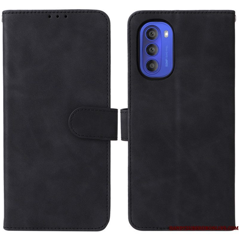 Folio-hoesje voor Moto G51 5G Huid Touch Vintage