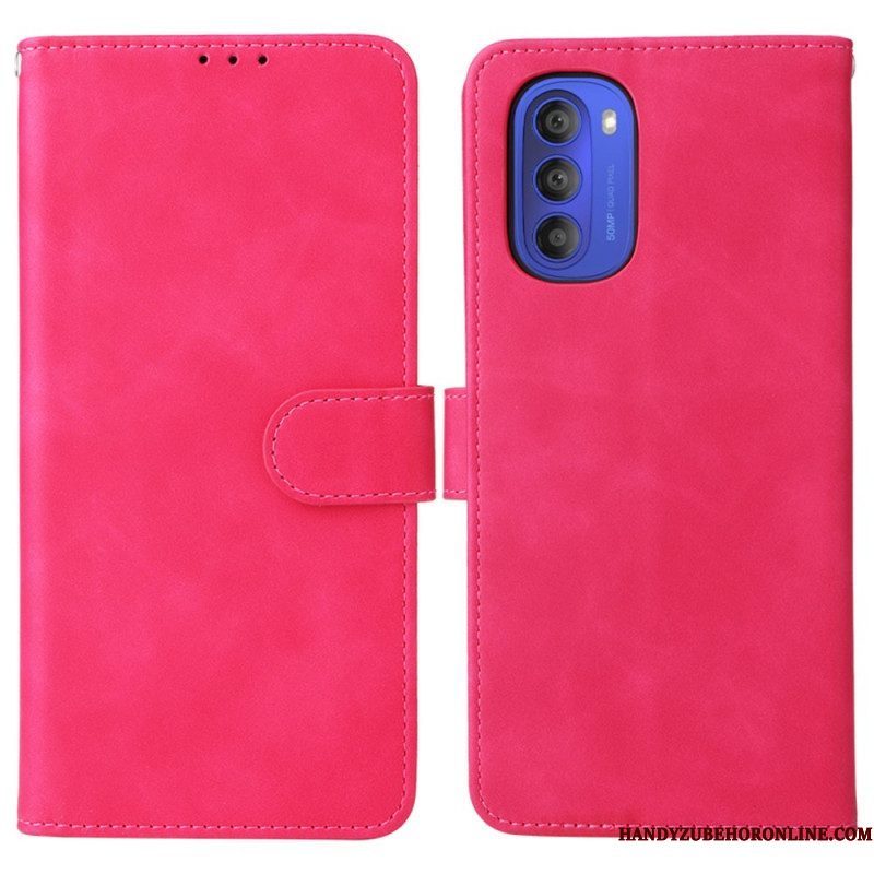 Folio-hoesje voor Moto G51 5G Huid Touch Vintage