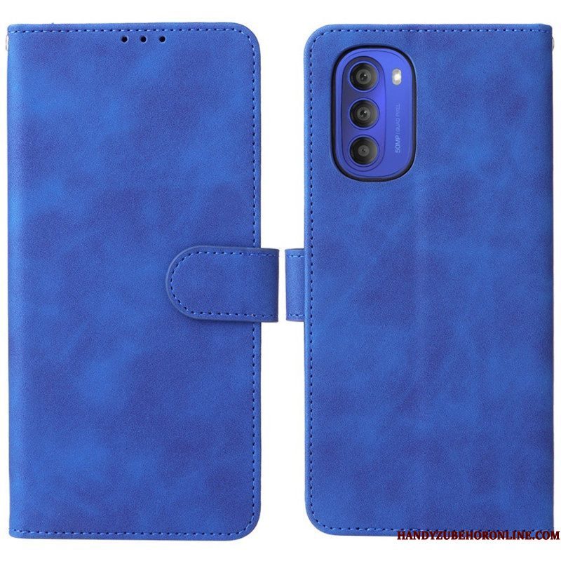 Folio-hoesje voor Moto G51 5G Huid Touch Vintage