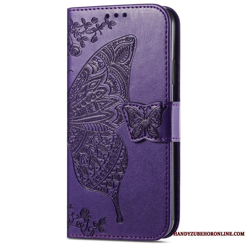 Folio-hoesje voor Moto G73 5G Barokke Vlinder
