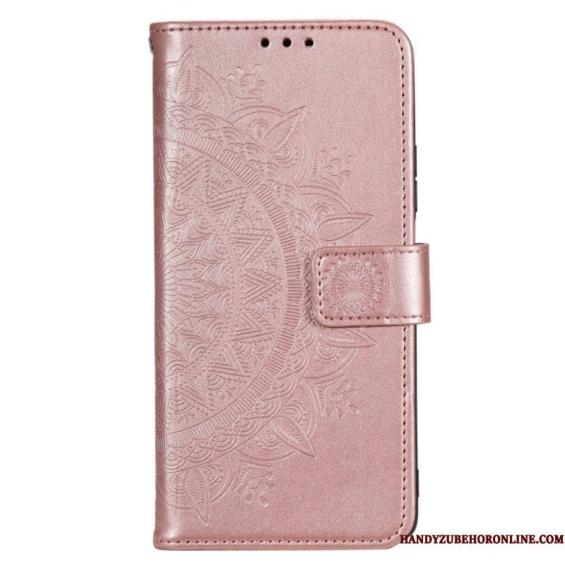 Folio-hoesje voor Moto G73 5G Zon Mandala