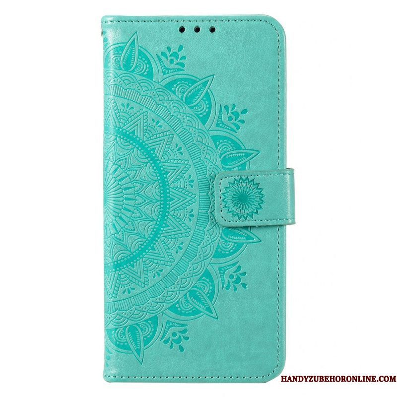 Folio-hoesje voor Moto G73 5G Zon Mandala