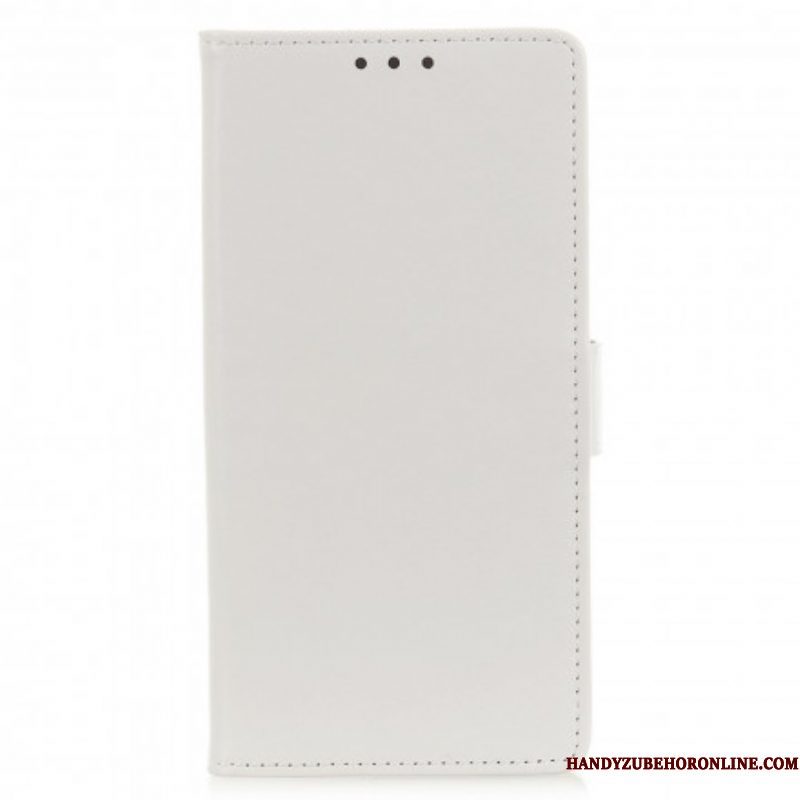 Folio-hoesje voor Motorola Edge 20 Pro Eenvoudig Glanzend Leereffect