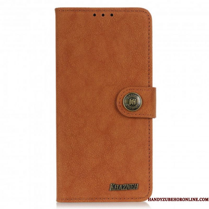 Folio-hoesje voor Motorola Edge 20 Pro Khazneh Retro Splitleer