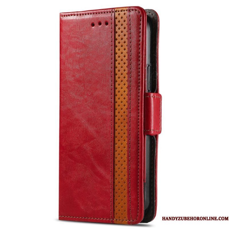 Folio-hoesje voor Motorola Edge 20 Pro Tweekleurige Dubbele Sluiting