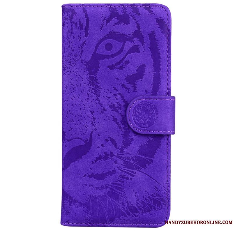 Folio-hoesje voor Samsung Galaxy A14 / A14 5G Tijger Print