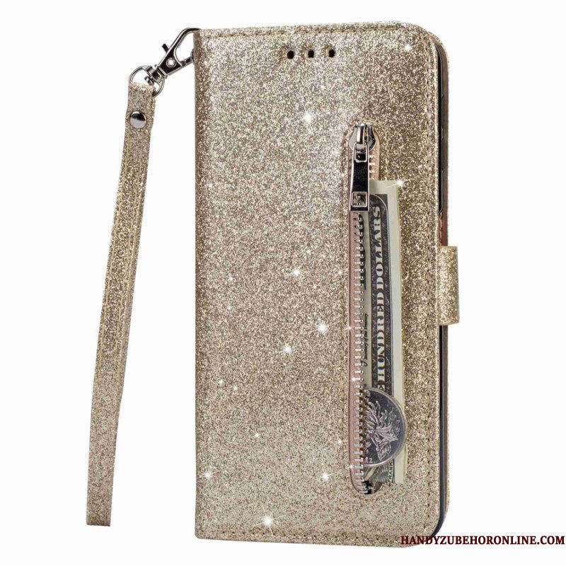 Folio-hoesje voor Samsung Galaxy A54 5G Glitter Portemonnee