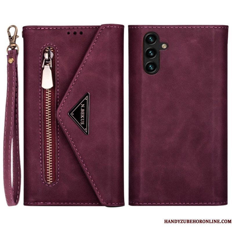 Folio-hoesje voor Samsung Galaxy A54 5G N.bekus Lanyard En Schouderriem