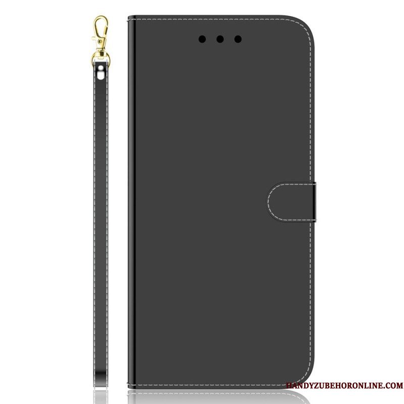 Folio-hoesje voor Samsung Galaxy A54 5G Spiegel En Lanyard