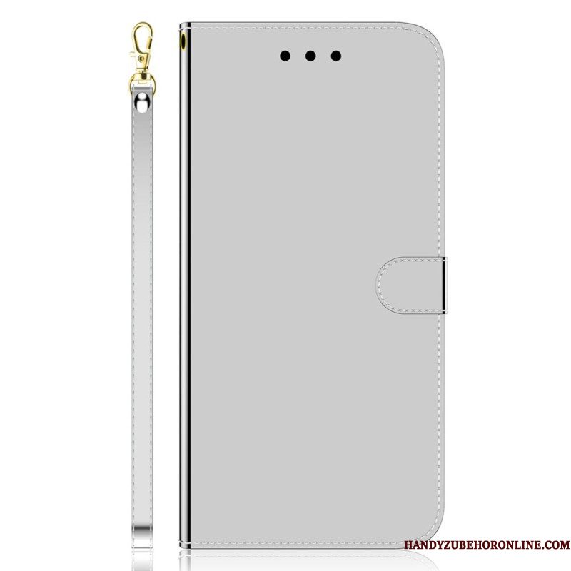 Folio-hoesje voor Samsung Galaxy A54 5G Spiegel En Lanyard