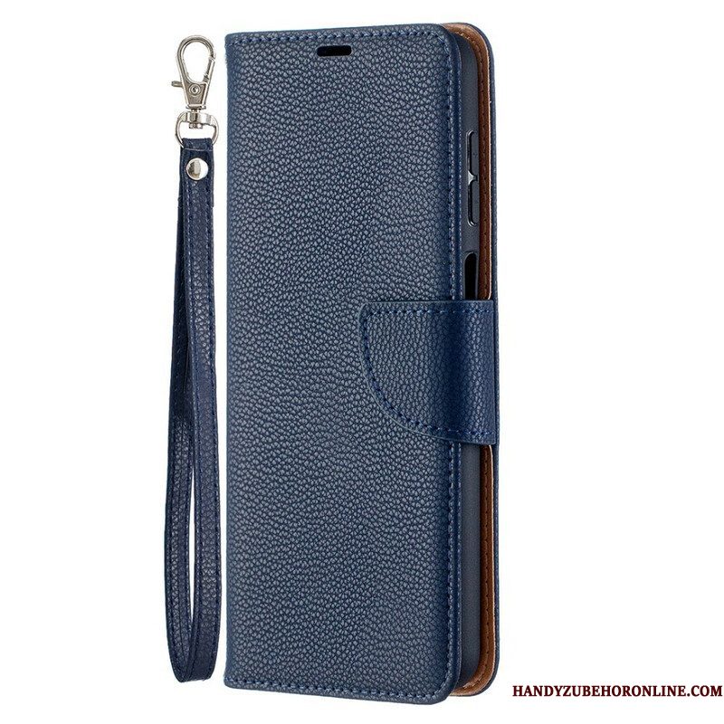 Folio-hoesje voor Samsung Galaxy M12 / A12 Flip Case Lychee Rabat Schuin