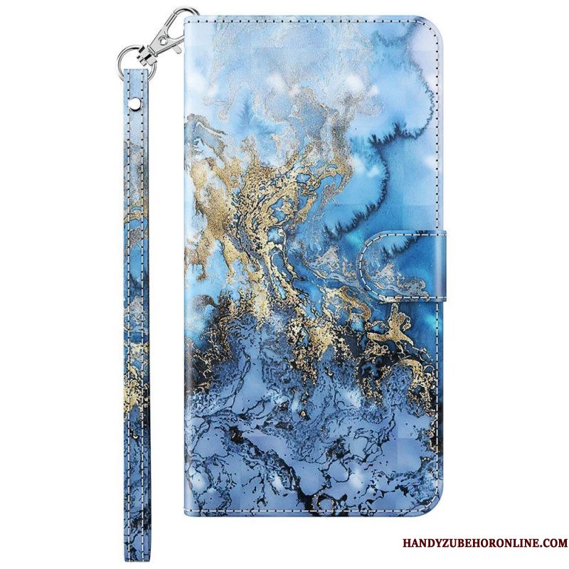 Folio-hoesje voor Samsung Galaxy M13 Abstractie Met Lanyard