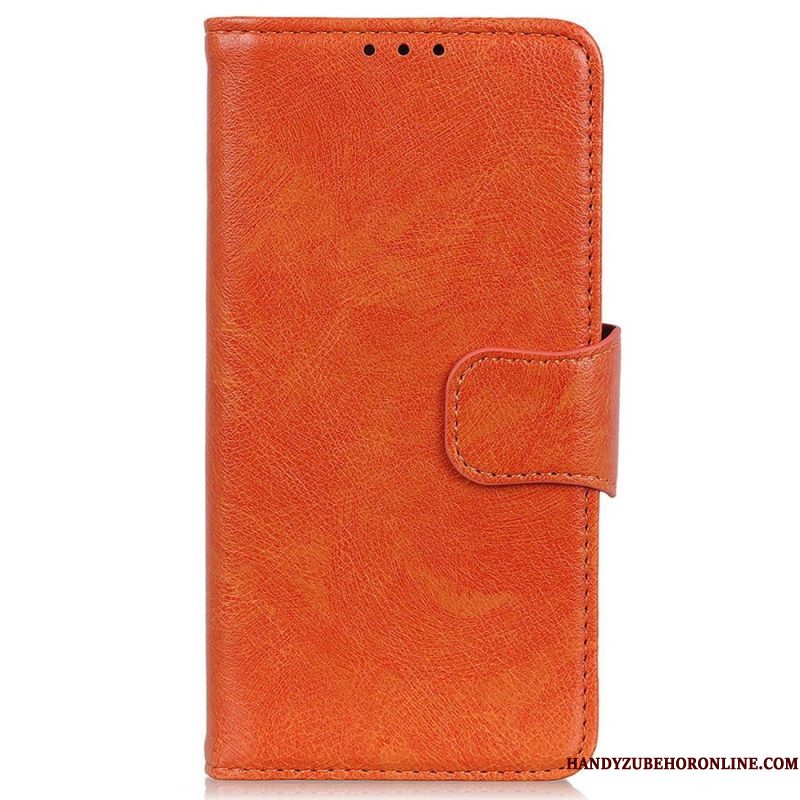 Folio-hoesje voor Samsung Galaxy M13 Echt Nappaleer